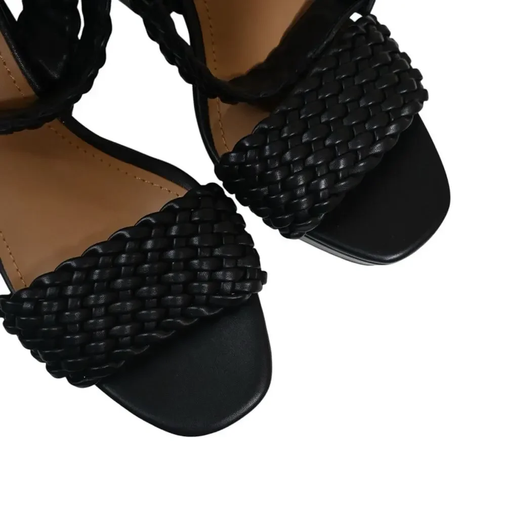 Lisa Vicky Womens 8.5 Jewel Platform Heel in Black NEW